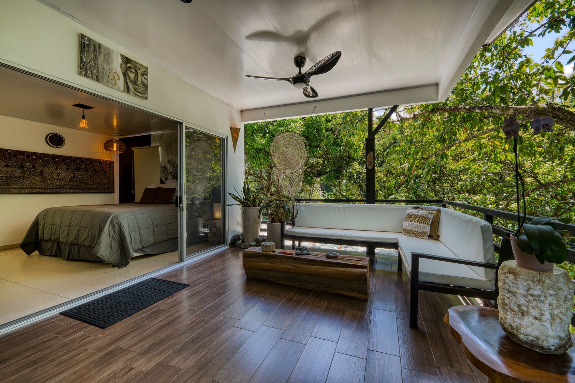 An eco-luxury suite at Synergy, Uvita